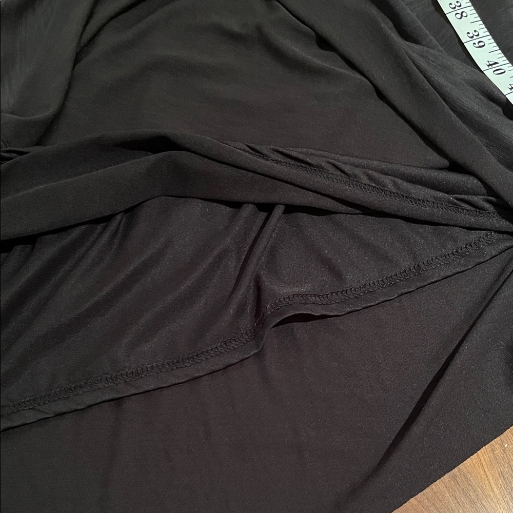 EUC Soft Surroundings Black Maxi Dress Womens PS Sleeveless Ruffle V Neck - Picture 8 of 9